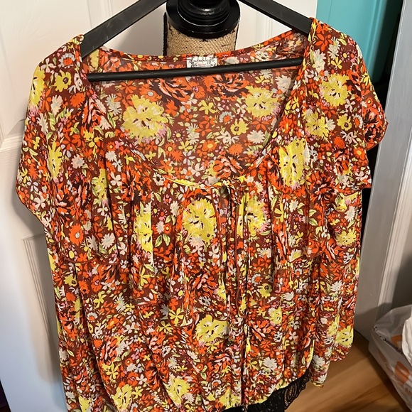 Intimately Free People Say It To Me Bodysuit Blouse Floral Boho - Picture 3 of 10